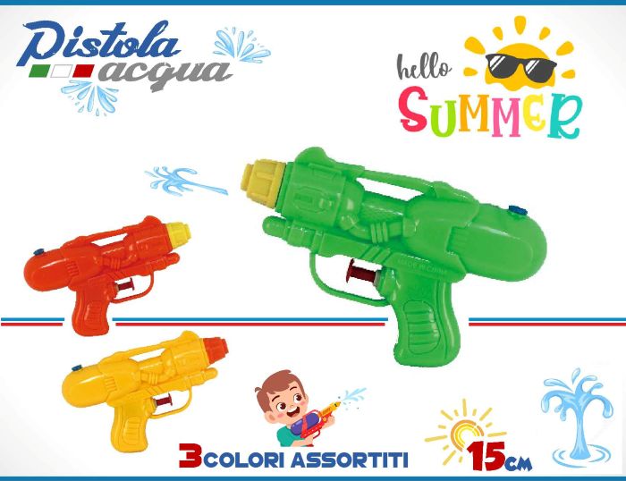 PISTOLA AD ACQUA 15cm In Box (x cm) 3ass…x48